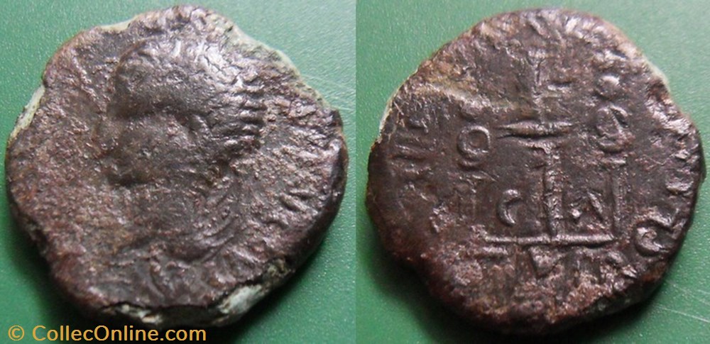 B-Julio-Claudiens Tibère Espagne Bronze monnaie antique av jc ap romaine republicaine imperiale b julio claudiens tibere espagne bronze
