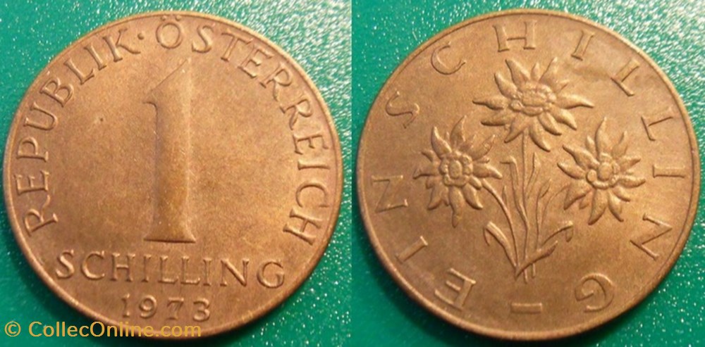 1 Schilling 1973 monnaie monde autriche 1 schilling 1973