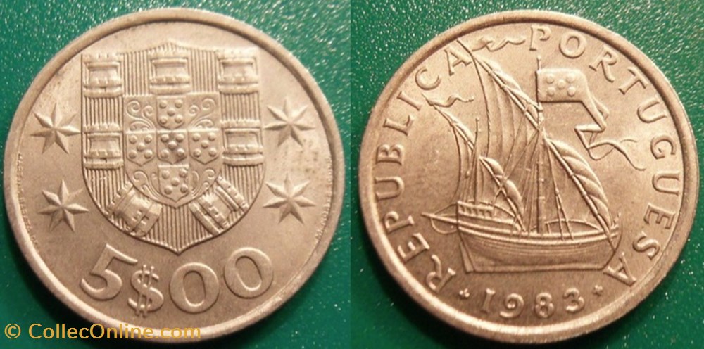 5 Escudos 1983 monnaie monde portugal 5 escudos 1983