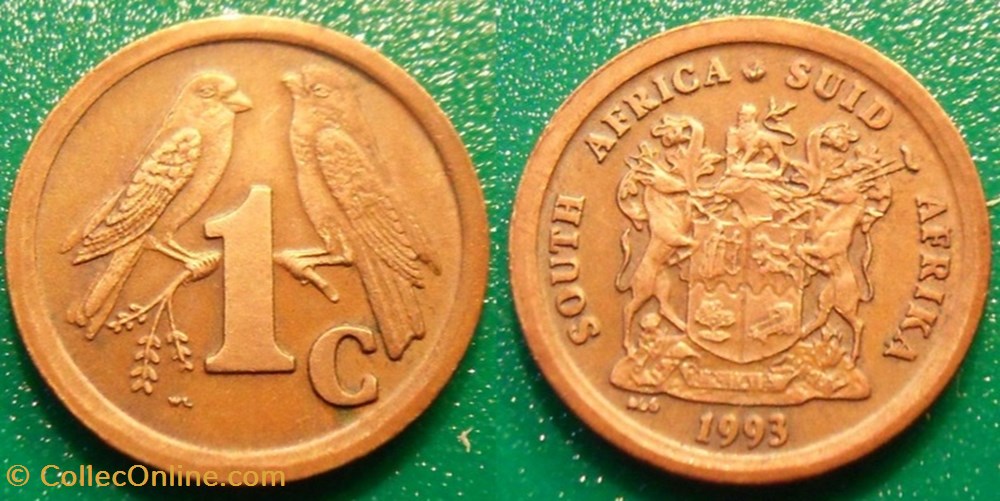 1 Cent 1993 monnaie monde afrique du sud 1 cent 1993