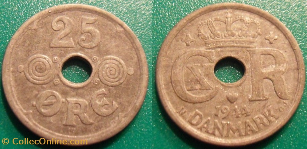 25 Ore 1944 monnaie monde danemark 25 ore 1944
