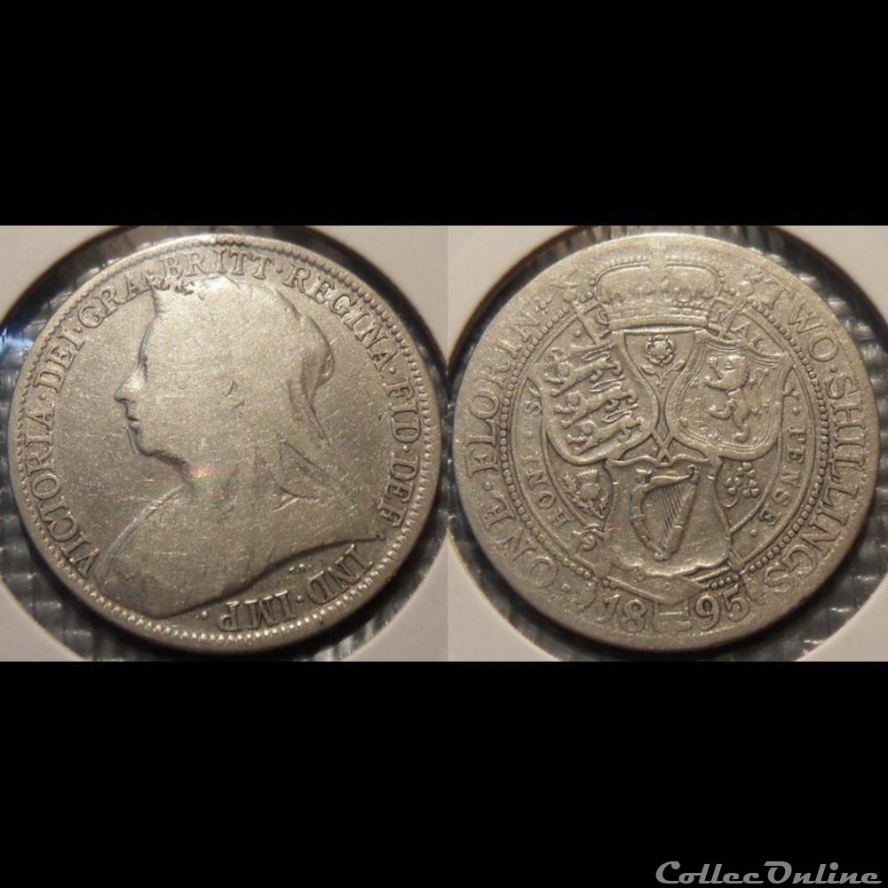 Grande Bretagne 1 Florin 1895 monnaie france royale grande bretagne 1 florin 1895