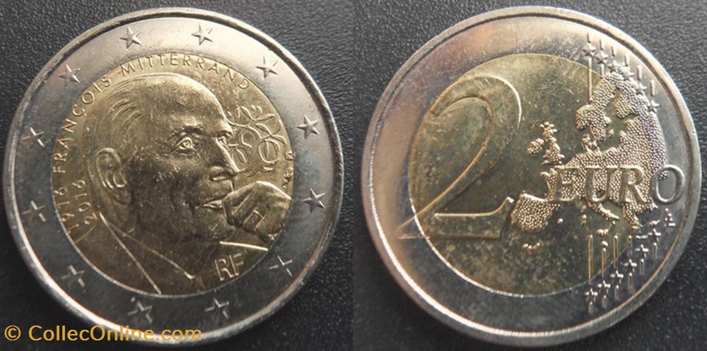 2 Euros 2016 François Mitterand monnaies monde france 2 euros 2016 francois mitterand