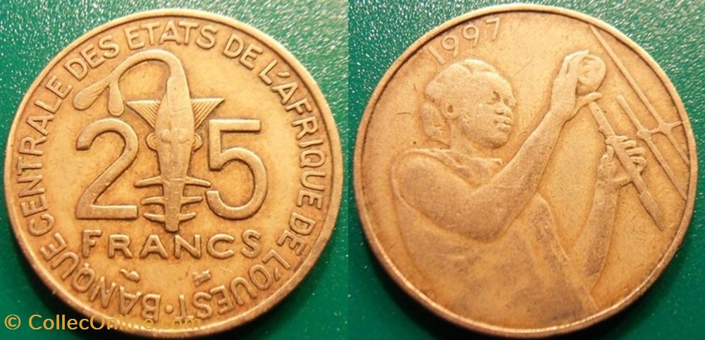 25 Francs 1997 monnaie 25 francs 1997