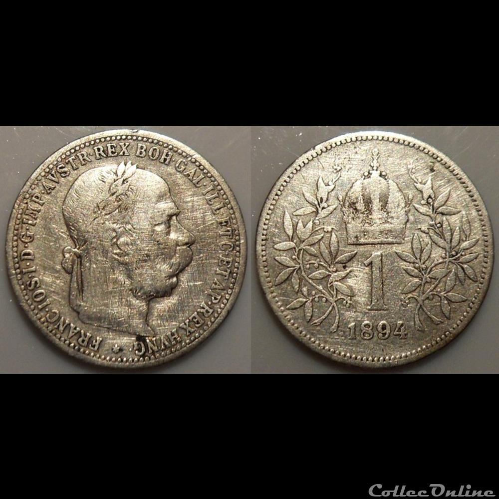 Autriche 1 Khrone 1894 monnaie jeton mereaux royale autriche 1 khrone 1894