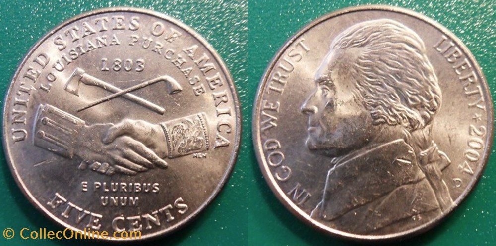5 Cents 2004 D monnaie monde etat uni 5 cents 2004 d
