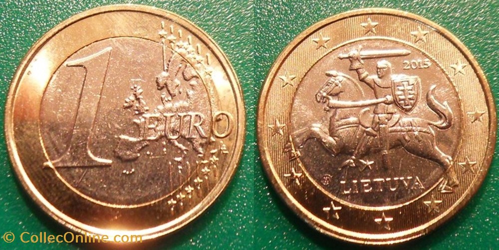 1 Euro 2015 monnaies monde lituanie 1 euro 2015