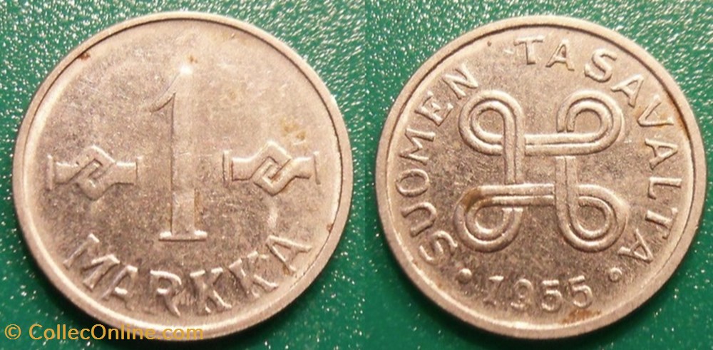 1 Markka 1955 monnaie monde finlande 1 markka 1955