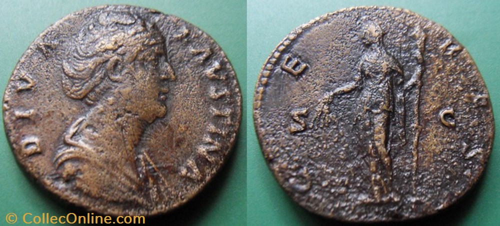 monnaie antique av jc ap romaine republicaine imperiale d les antonins faustine mere sesterce