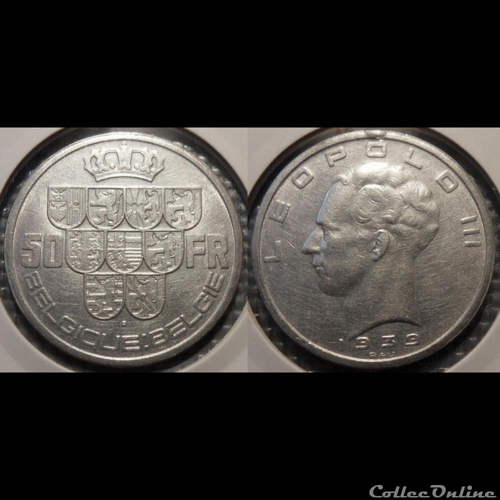 monnaie antique romaine belgique 50 franc 1939 belgique belgie