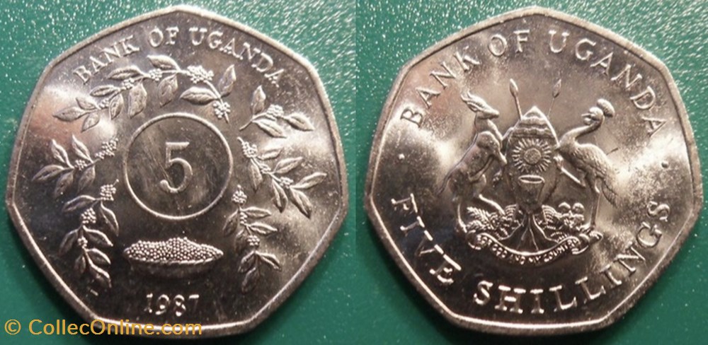 5 Shillings 1987 monnaie monde ougandum 5 shillings 1987