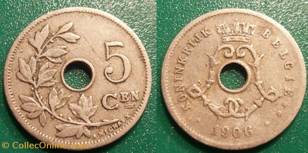 Belgique 5 Centimes 1906 Belgie monnaie monde belgique 5 centimes 1906 belgie