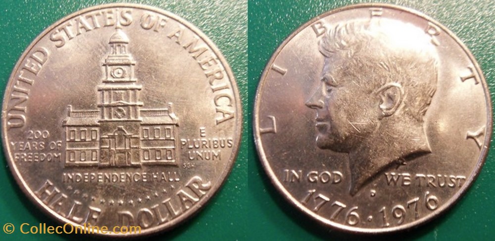 1/2 Dollar 1976 D monnaie monde etat uni 1 2 dollar 1976 d