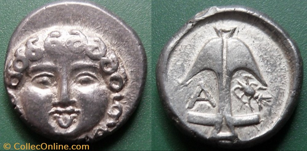 Thrace-Apollonia Pontica-Drachme monnaie antique av jc grecque thrace apollonia pontica drachme