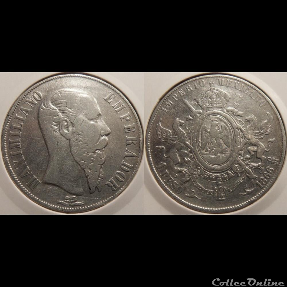 monnaie france moderne mexique 1 peso 1866