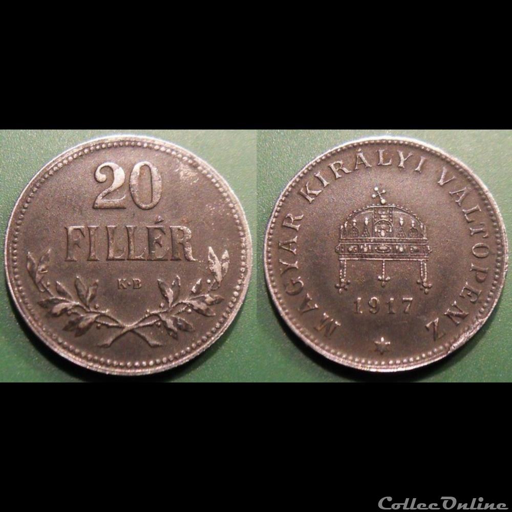 Hongrie 20 Filler 1917 monnaie monde hongrie 20 filler 1917