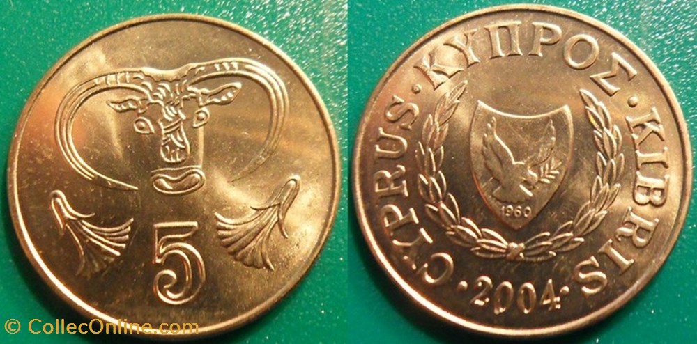 5 Cents 2004 monnaie monde chypre 5 cents 2004