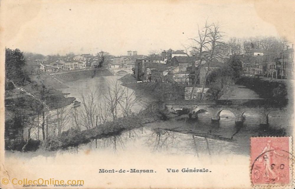 divers carte postale 40 mont de marsan