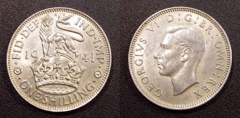 Grande Bretagne 1 Shilling 1941 Georges VI monnaies grande bretagne 1 shilling 1941 georges vi