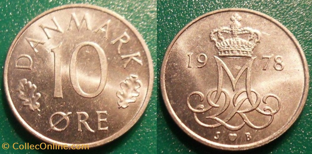 10 Ore 1978 monnaie monde danemark 10 ore 1978