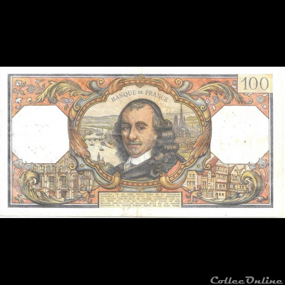 billet france banque de xxe 100 francs corneille