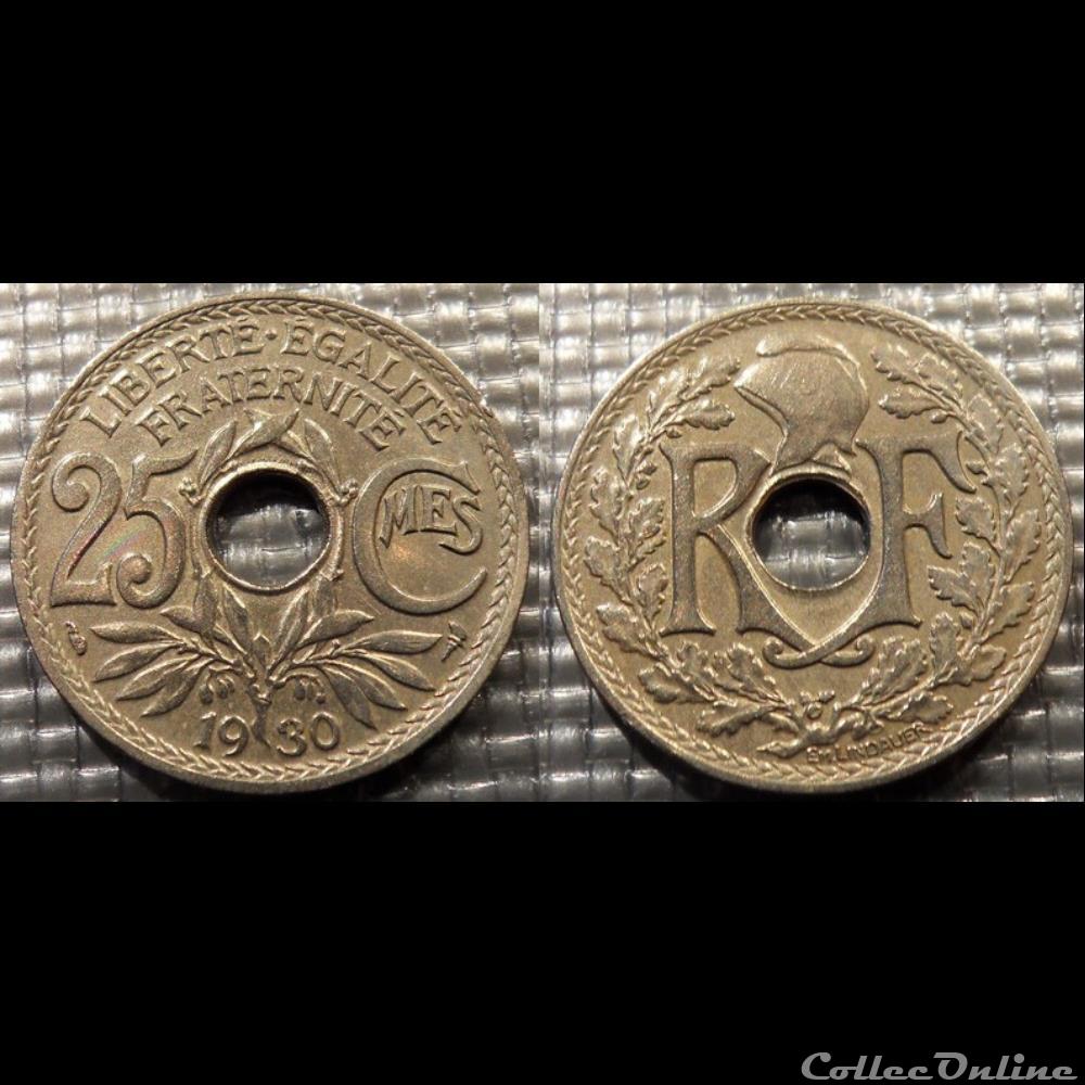 Fd 25 centimes EM Lindauer 1930 24mm 5g monnaie france moderne fd 25 centimes em lindauer 1930 24mm 5g