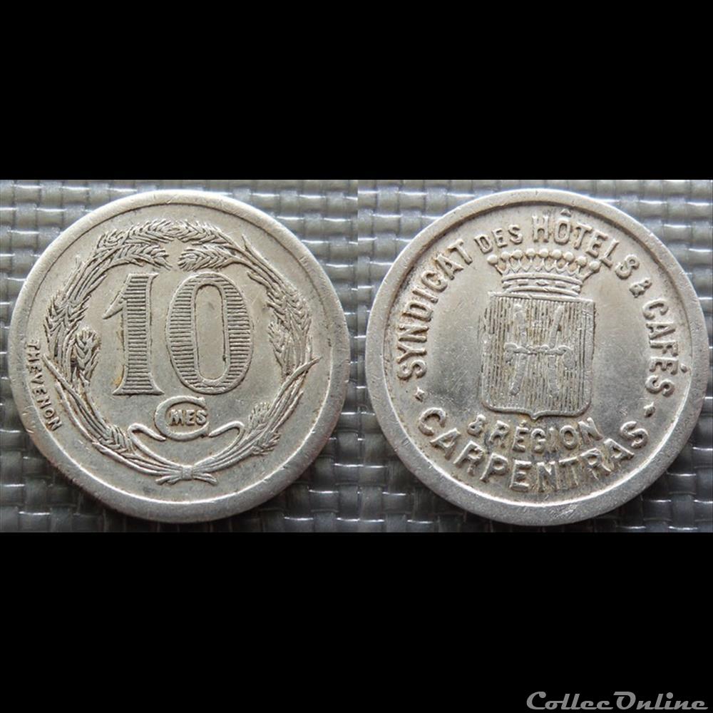p- MN Carpentras 10 C. Al Elie:10.1 monnaies paranumismatique jetons poids p mn carpentras 10 c al elie 10 1