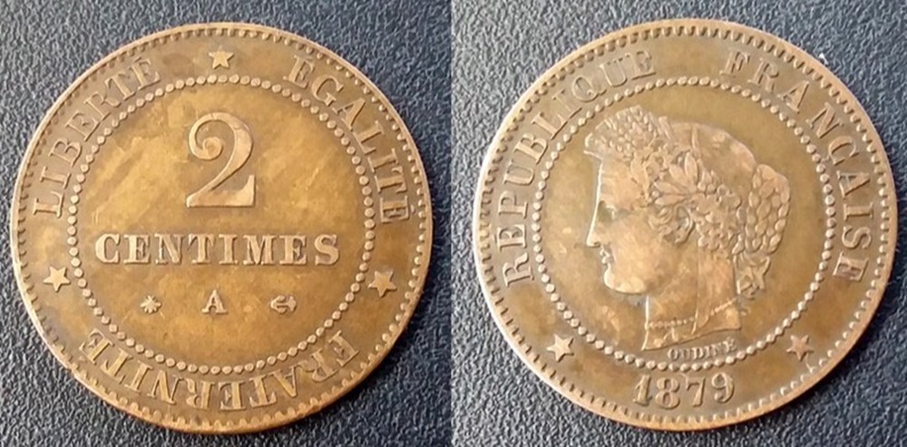 J-Troisième République 2 Centimes Céres 1879 A monnaies monde france j troisieme republique 2 centimes ceres 1879 a