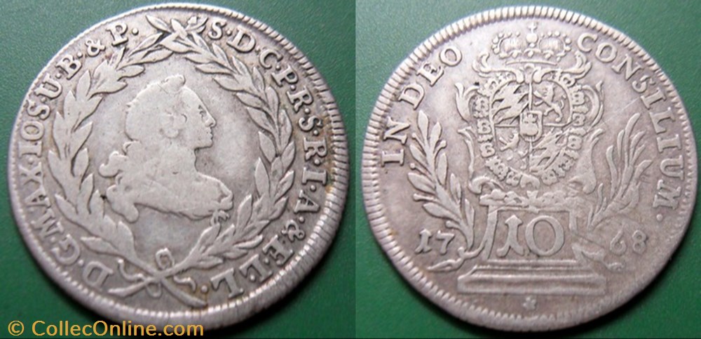 Germany Bavière 10 Kreuzer 1768 monnaie germany baviere 10 kreuzer 1768