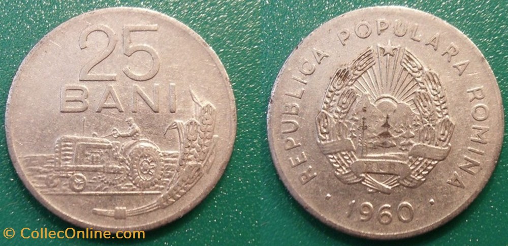 25 Bani 1960 monnaie monde roumanie 25 bani 1960