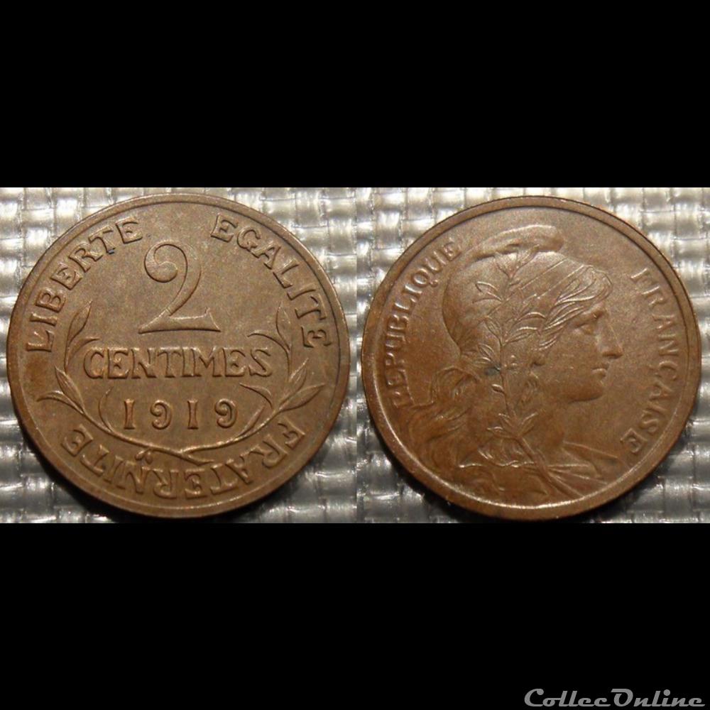 monnaie france moderne ba 2 centimes dupuis 1919