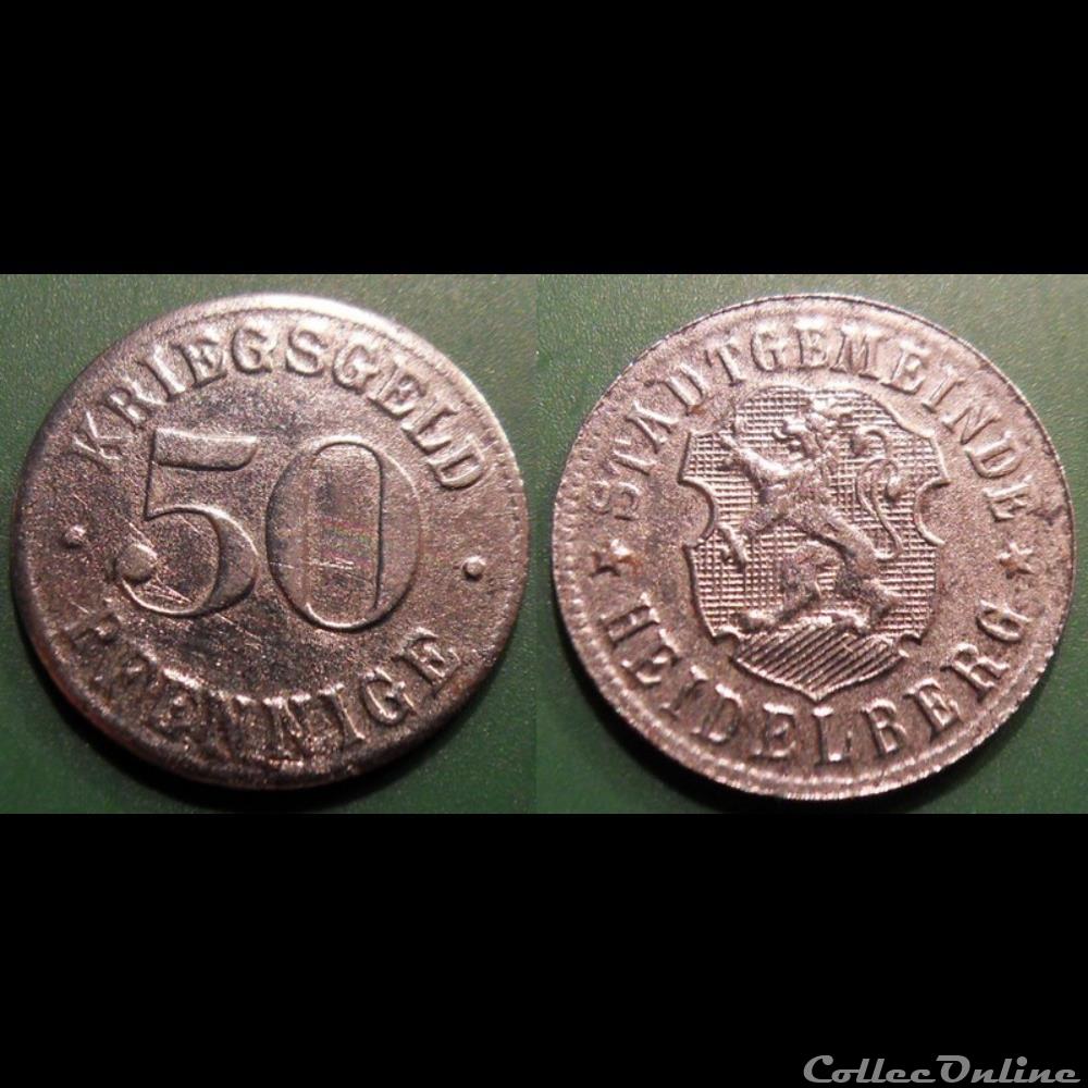 q- MN etr Germany Heidelberg 5 Pfennige monnaie jeton mereaux q mn etr germany heidelberg 5 pfennige