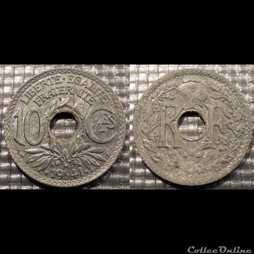 De 10 centimes EM Lindauer 1941 21mm 2.5g monnaie france moderne de 10 centimes em lindauer 1941 21mm 2 5g