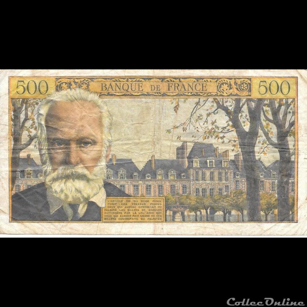 500 francs Victor Hugo billet france banque de xxe 500 francs victor hugo