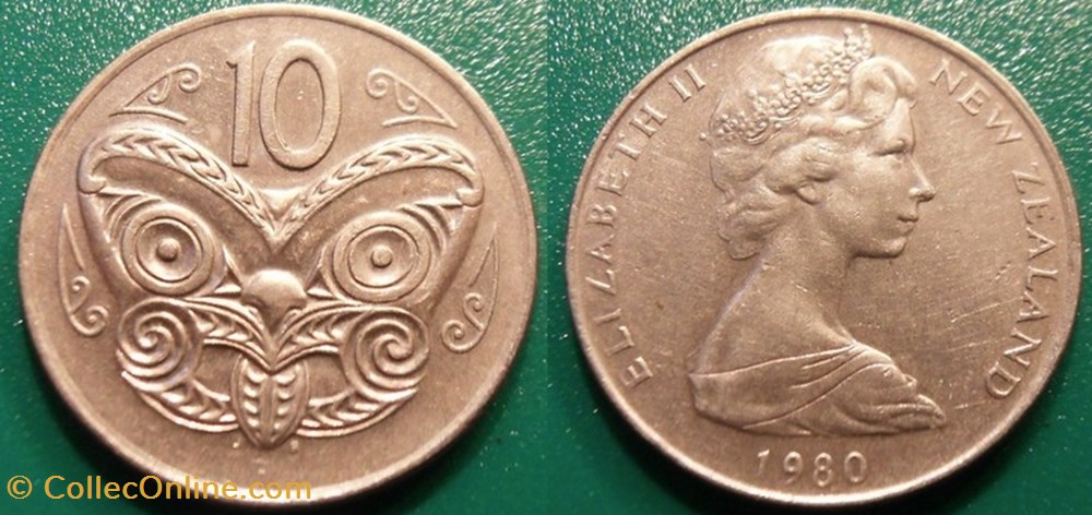 10 Cents 1980 monnaie monde nouvelle zelande 10 cents 1980