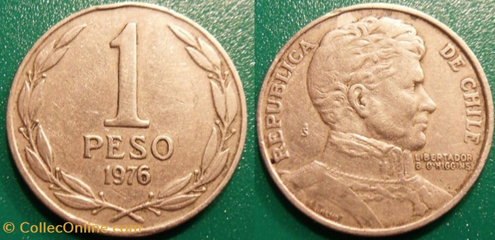 1 Peso 1976 monnaie monde chili 1 peso 1976