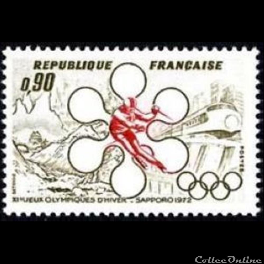 1972 XI èmes Jeux Olympiques d'hiver Sapporo timbre france assignat 1972 xi emes jeux olympiques hiver sapporo