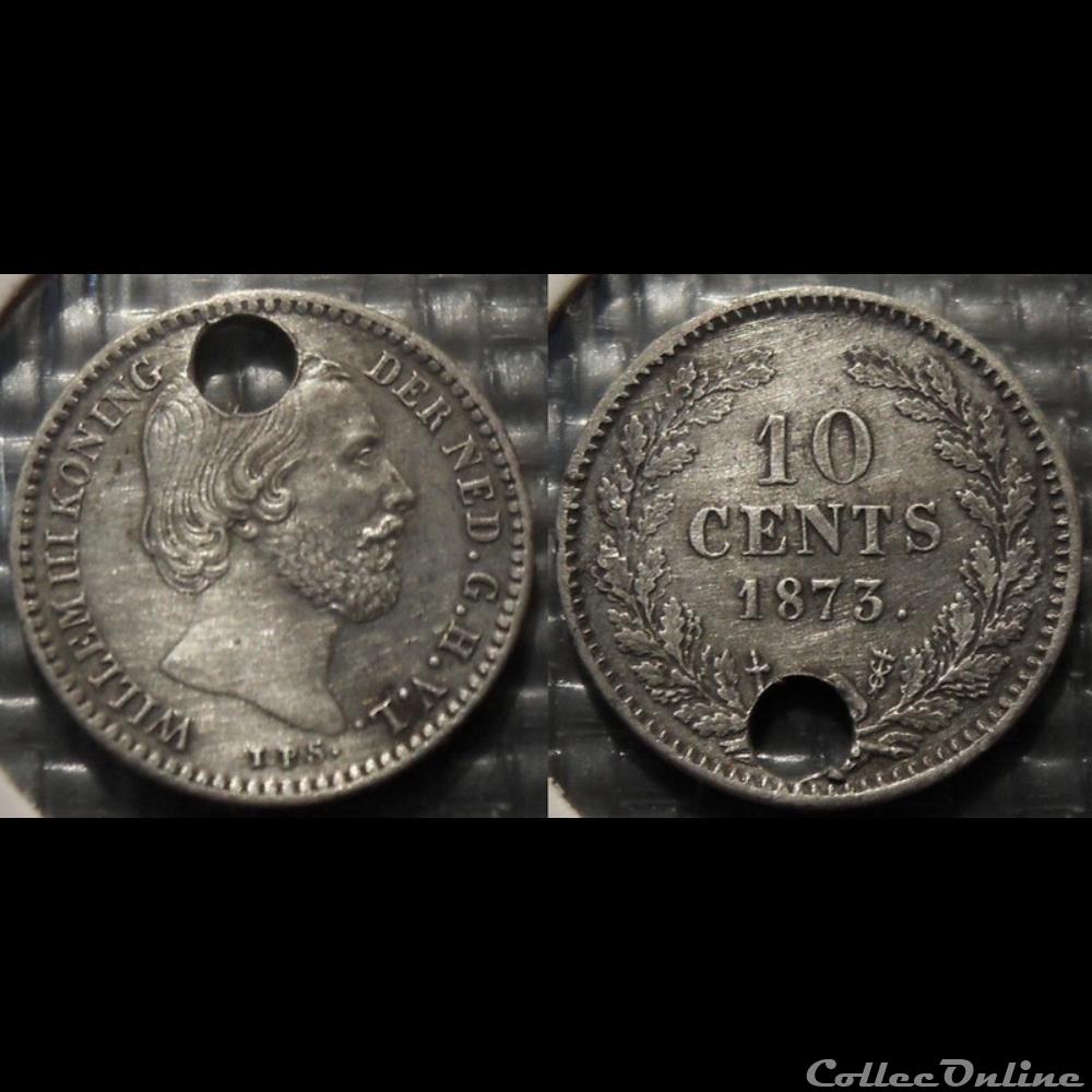Pays Bas 10 Cents 1873 monnaie france moderne pays bas 10 cents 1873