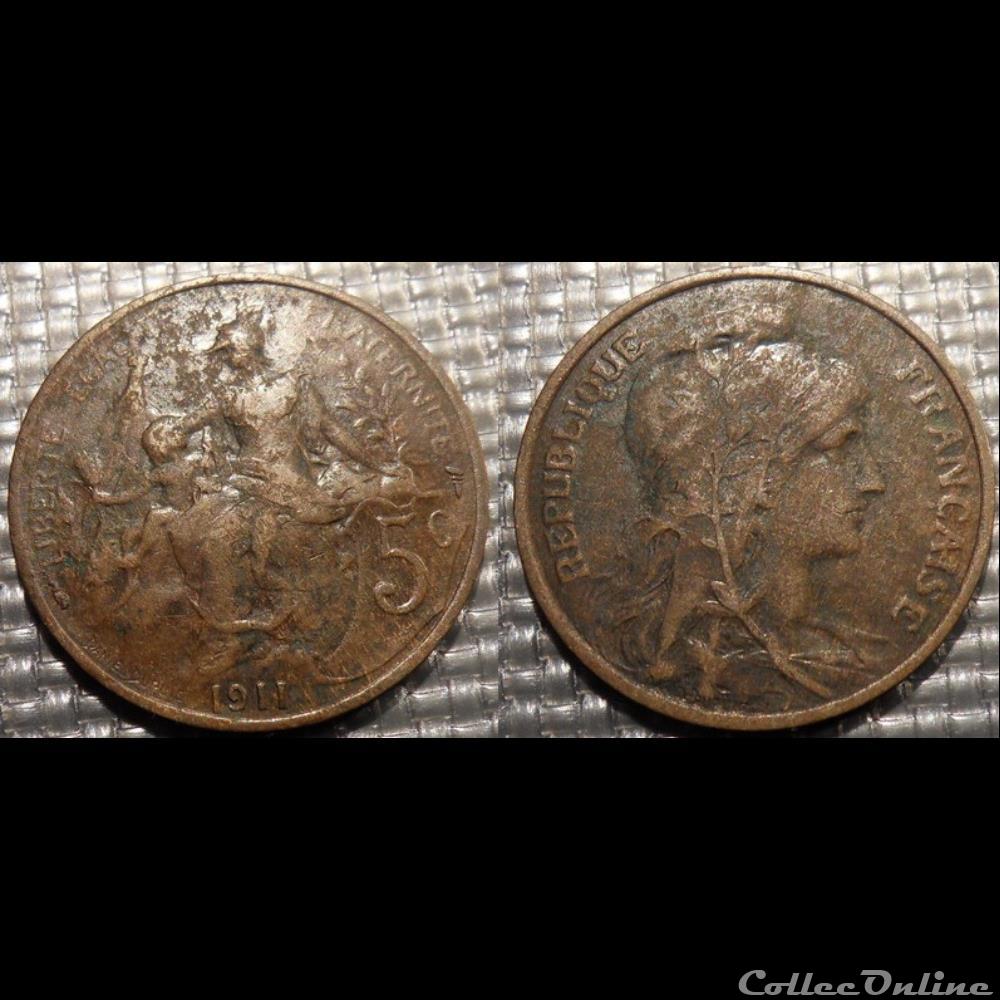 Ca 5 centimes Dupuis 1911 monnaie france moderne ca 5 centimes dupuis 1911
