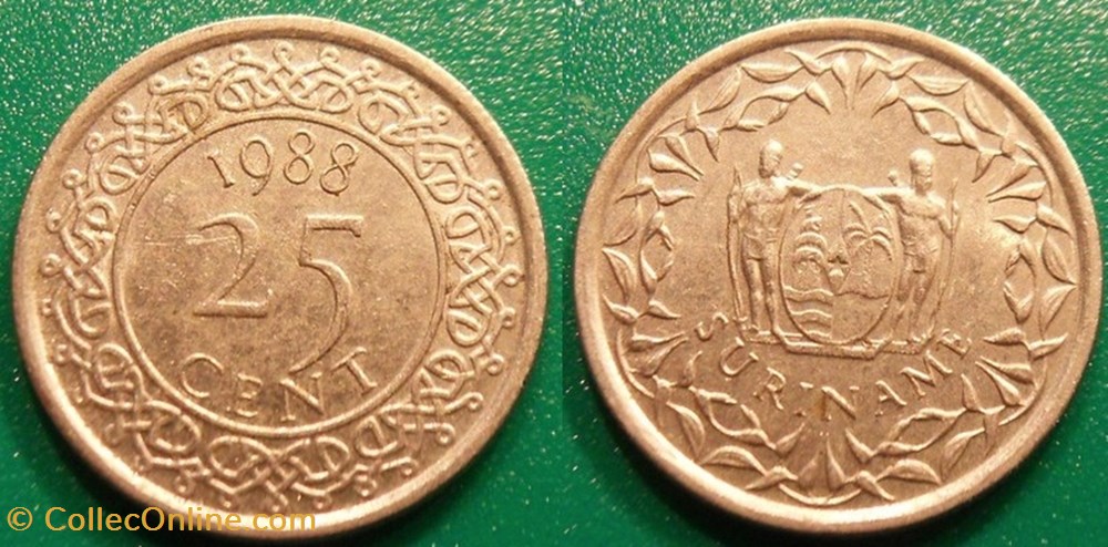 25 Cents 1988 monnaie monde suriname 25 cents 1988