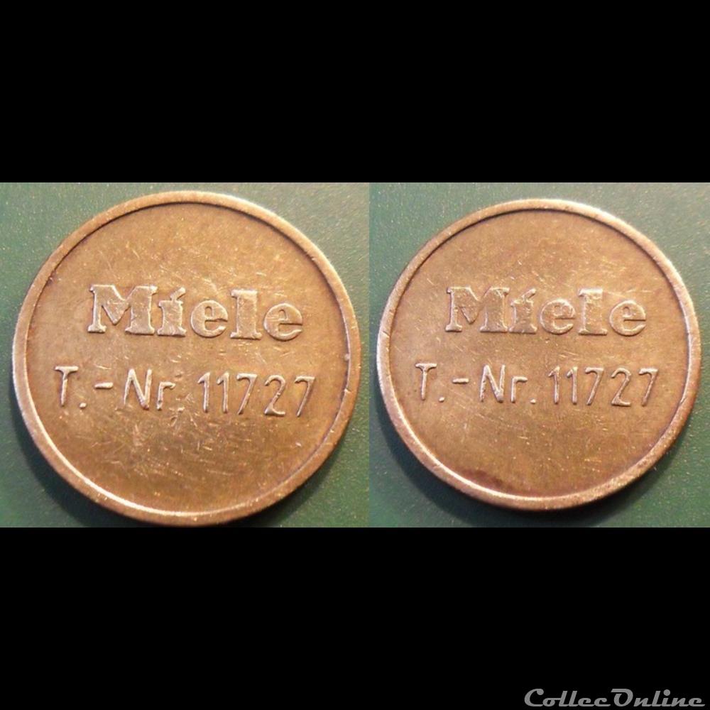 e- J etr Allemagne Miele monnaie jeton mereaux e j etr allemagne miele