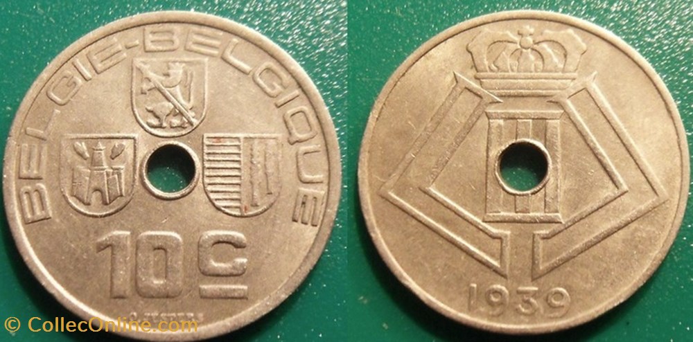 10 Centimes 1939 Belgie-Belgique monnaie monde 10 centimes 1939 belgie belgique
