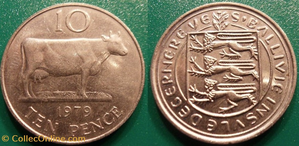 monnaie monde ile de guernesey 10 pence 1979