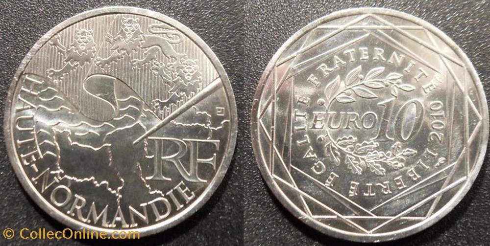 10 Euros des Régions 2010 1er type HAUTE-NORMANDIE monnaies monde france 10 euros des regions 2010 1er type haute normandie