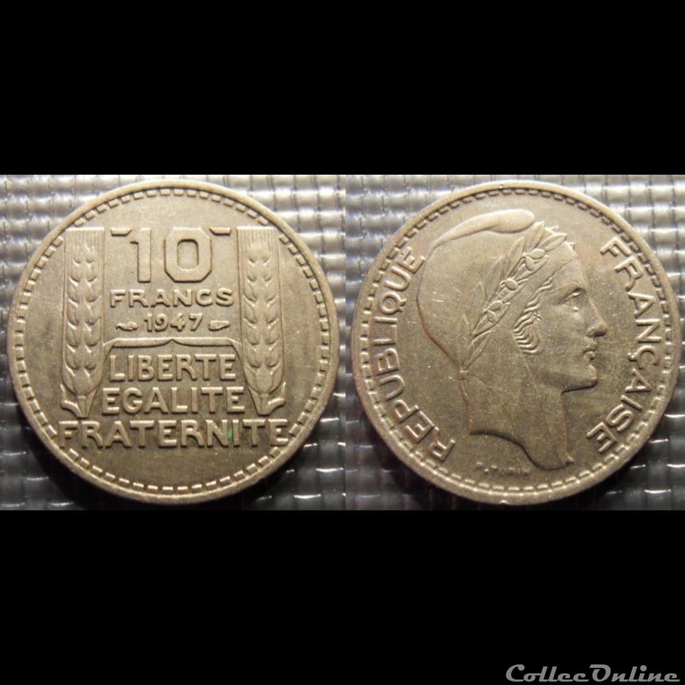 Ld 10 francs Turin petite tête 1947 26mm 7g monnaie france moderne ld 10 francs turin petite tete 1947 26mm 7g