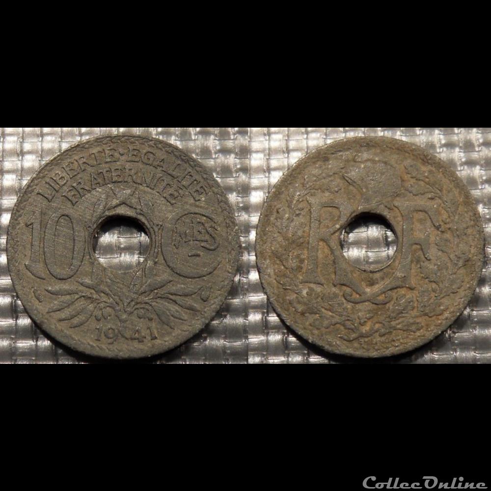 De 10 centimes EM Lindauer 1941 21mm 2.5g monnaie france moderne de 10 centimes em lindauer 1941 21mm 2 5g