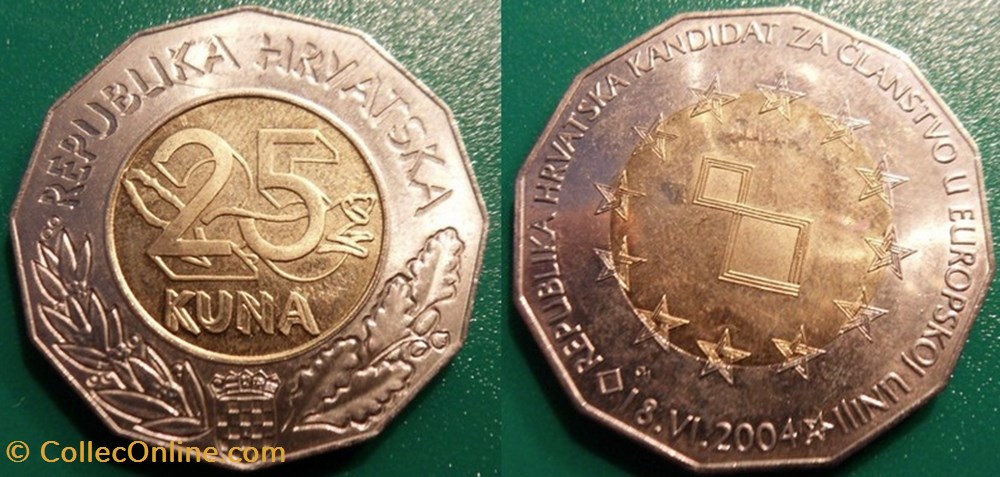 25 Kuna 2004 monnaie monde croatie 25 kuna 2004