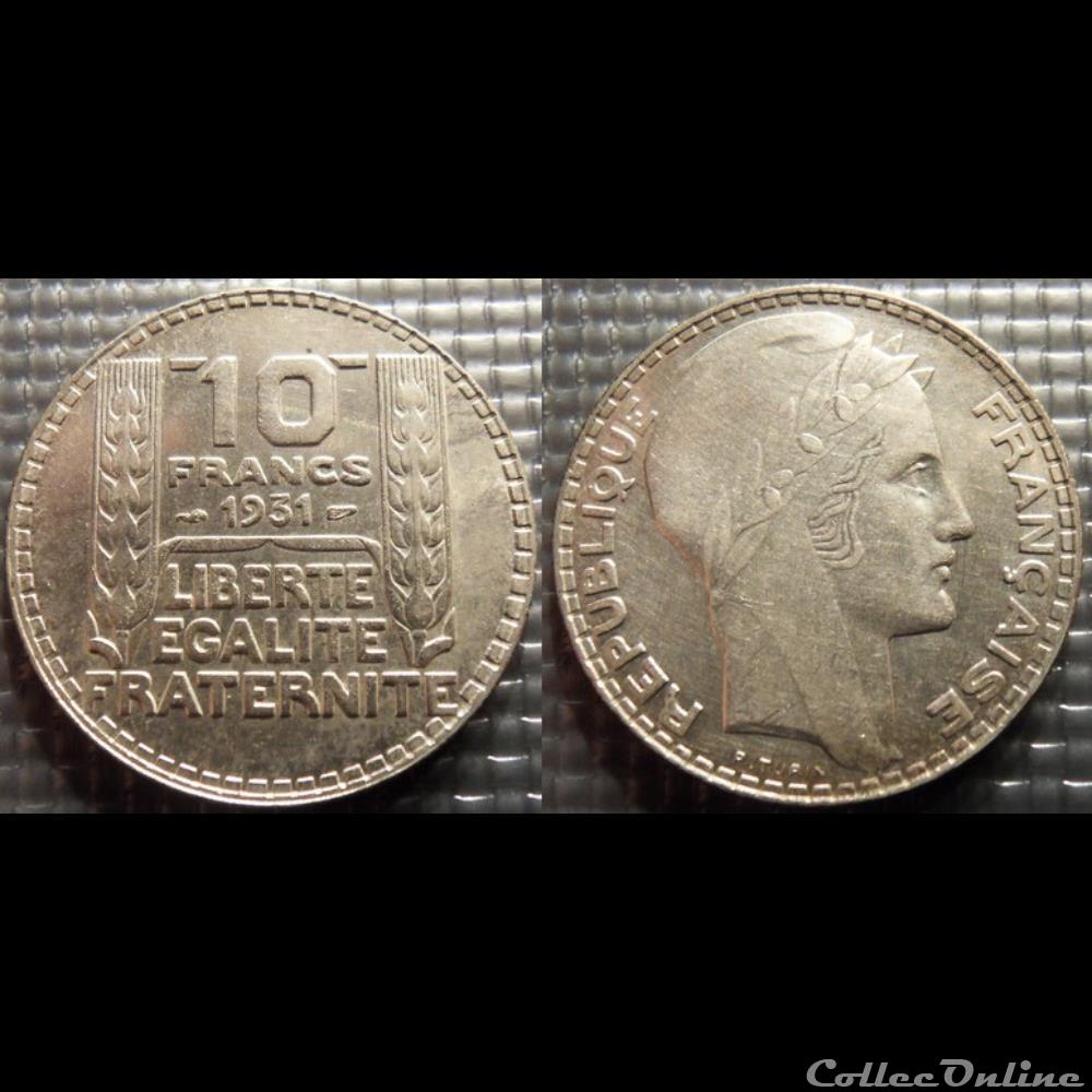monnaie france moderne la 10 francs turin 1931 28mm 10g