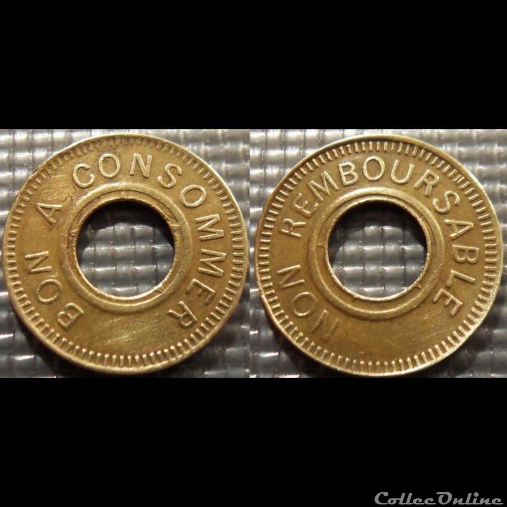 f- Jeton à consommer bon à consommer monnaie mereaux f jeton a consommer bon a consommer