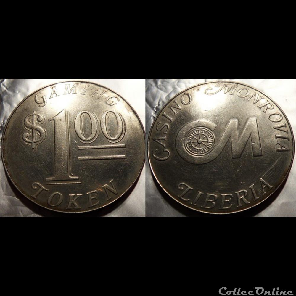 j- Jeton casino MONROVIA LIBERIA monnaie mereaux j jeton casino monrovia liberia